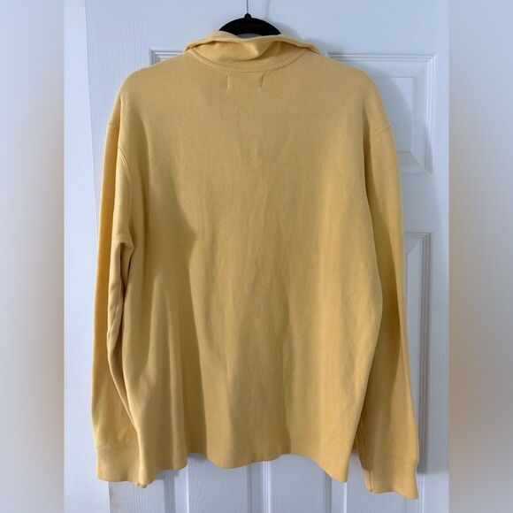 Polo Ralph Lauren 1/4 Zip Sweater Butter Yellow Cotton Medium Classic Preppy - Picture 6 of 6